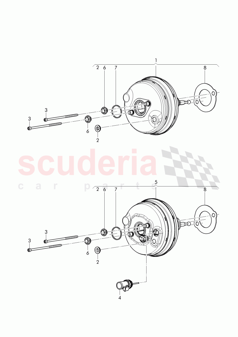 brake servo, for service installation, F 3W-C-072 142>>, F ZA-C-072 142>> of Bentley Bentley Continental GT (2011-2018)