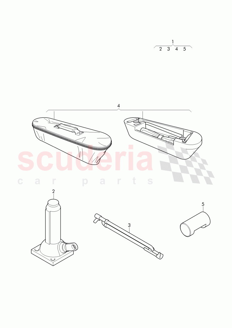Original Accessories, Tool set of Bentley Bentley Bentayga (2015-2020)