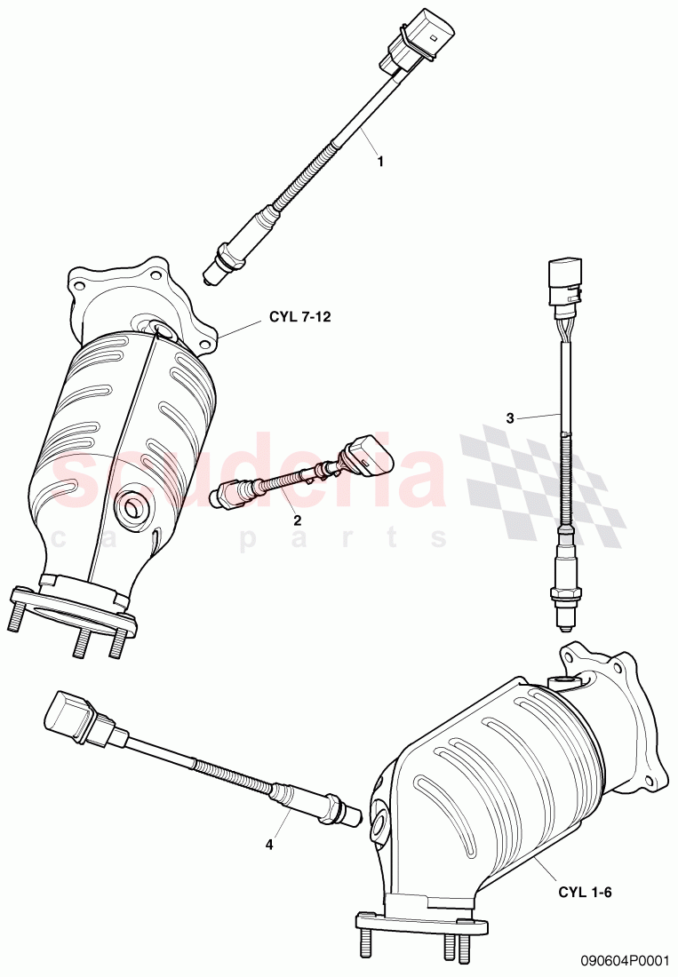 oxygen sensor, D - MJ 2007>> of Bentley Bentley Continental Flying Spur (2006-2012)