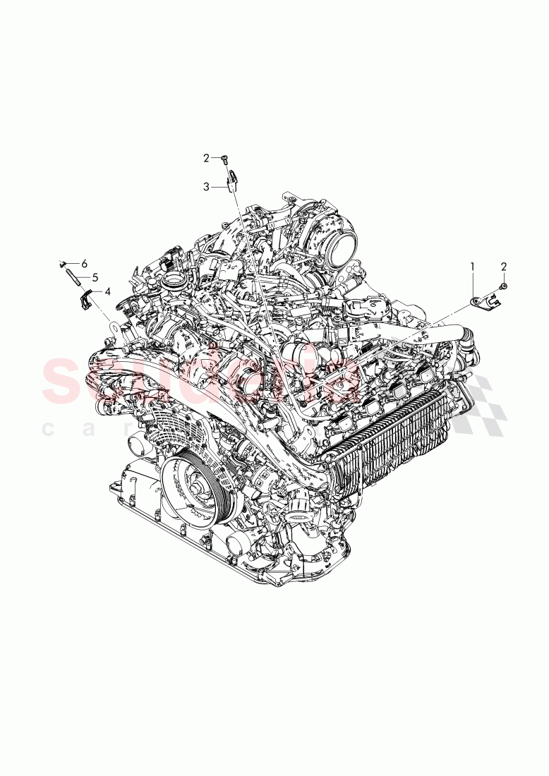 holder for harness, Engine bay, D - MJ 2018>> of Bentley Bentley Bentayga (2015-2020)