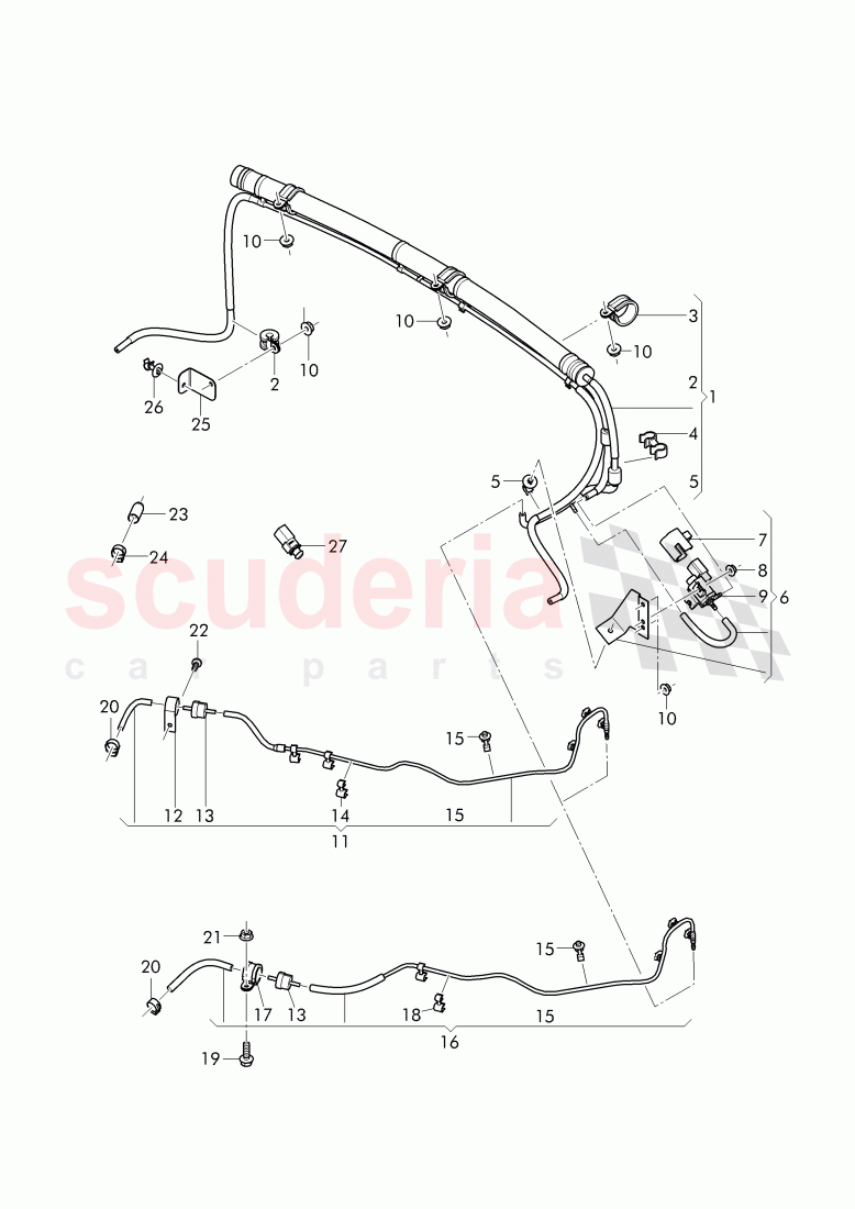 vacuum system, Exhaust muffler with exhaust flap, F 3W-D-082 509>>, F ZA-D-082 509>> of Bentley Bentley Continental GTC (2011+)