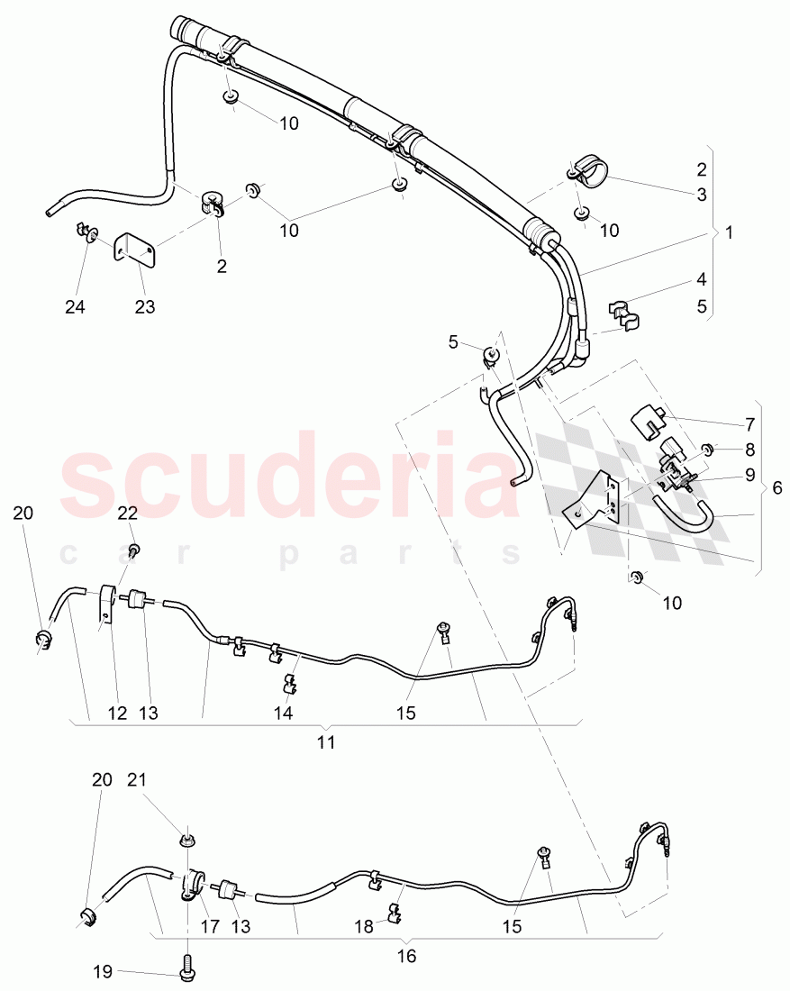 vacuum system, Exhaust muffler with exhaust flap, F 3W-D-082 509>>, F ZA-D-082 509>> of Bentley Bentley Continental GTC (2011+)