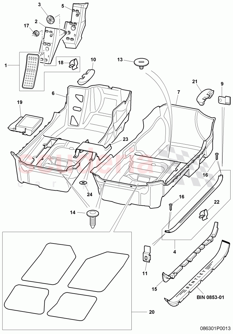 floor covering of Bentley Bentley Continental Supersports (2009-2011)
