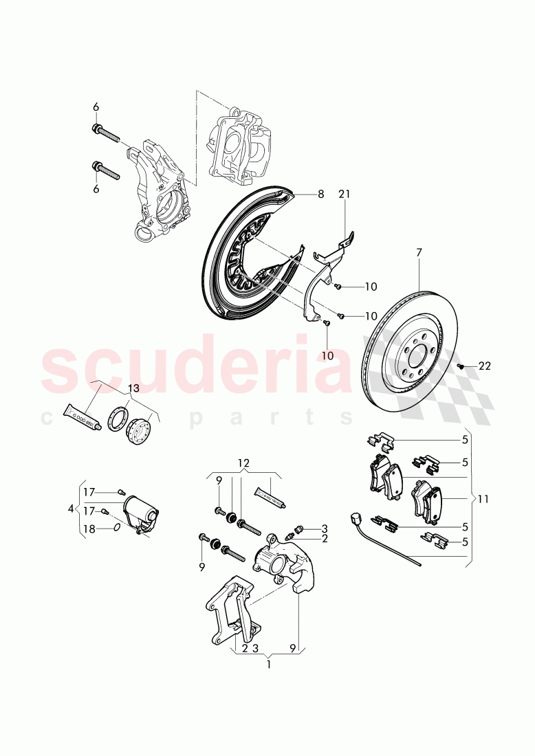 brake caliper, splash shield for brake disc, for vehicles with ceramic, brake disc, D - MJ 2015>> of Bentley Bentley Continental GTC (2011+)