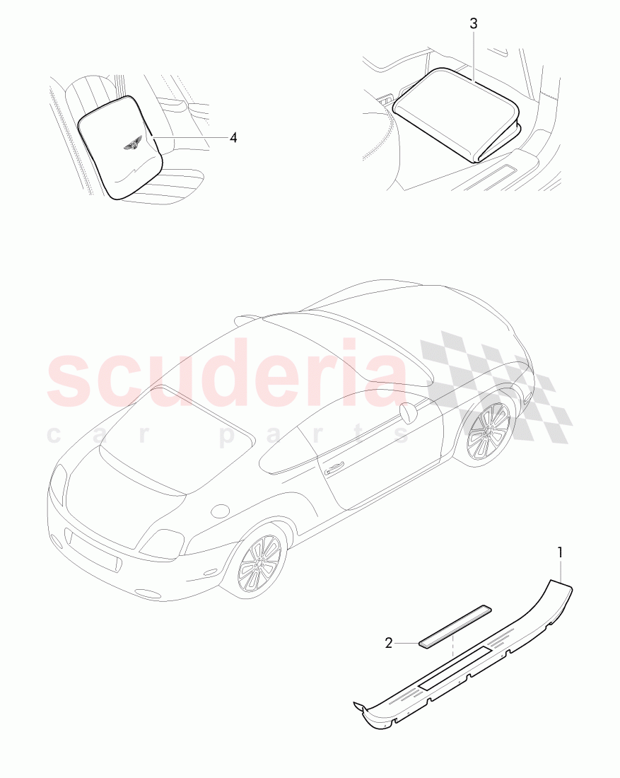 Original Accessories, scuff plate - sill panel, Comfort accessory pack of Bentley Bentley Continental Supersports (2009-2011)
