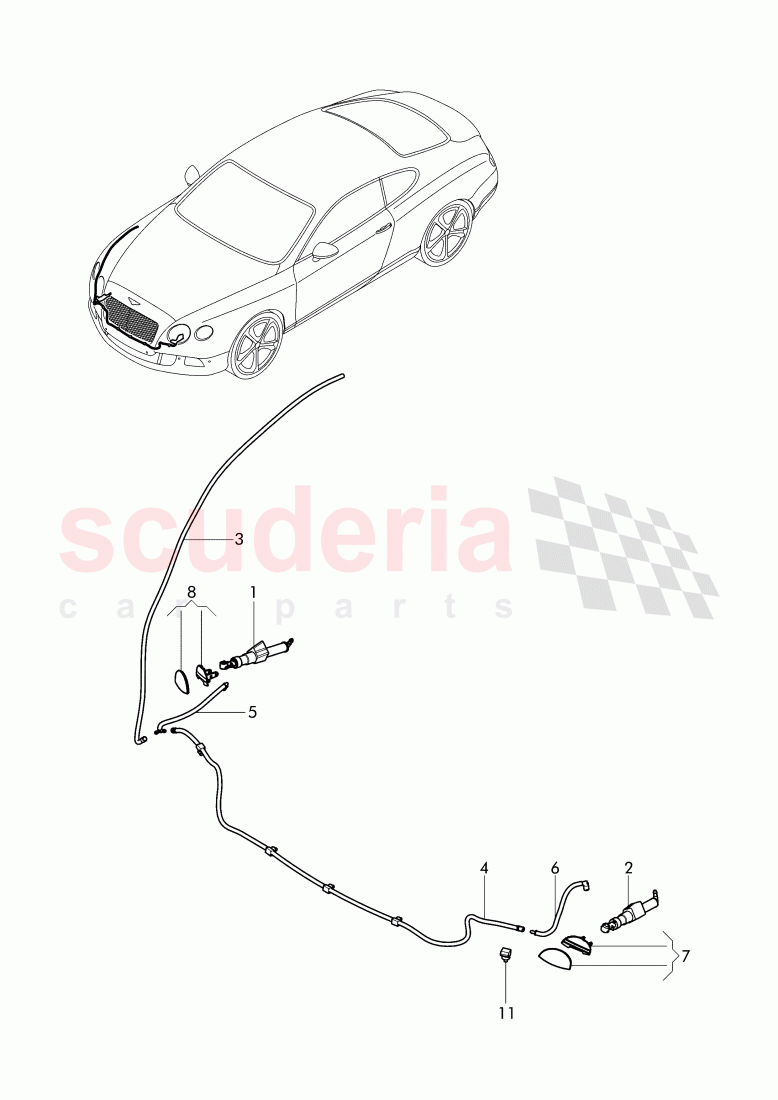 headlamp, thrust washer of Bentley Bentley Continental GT (2011-2018)