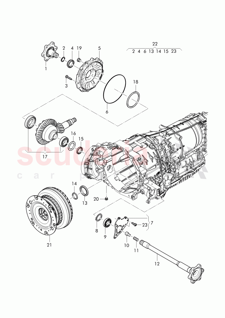 Small Parts Kit, For Front Axle Differential, For 8-Speed Au  
