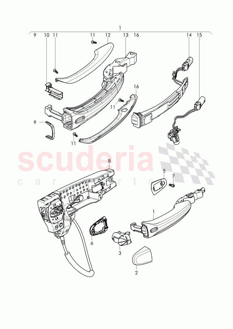 door handle, outer of Bentley Bentley Bentayga (2015-2020)