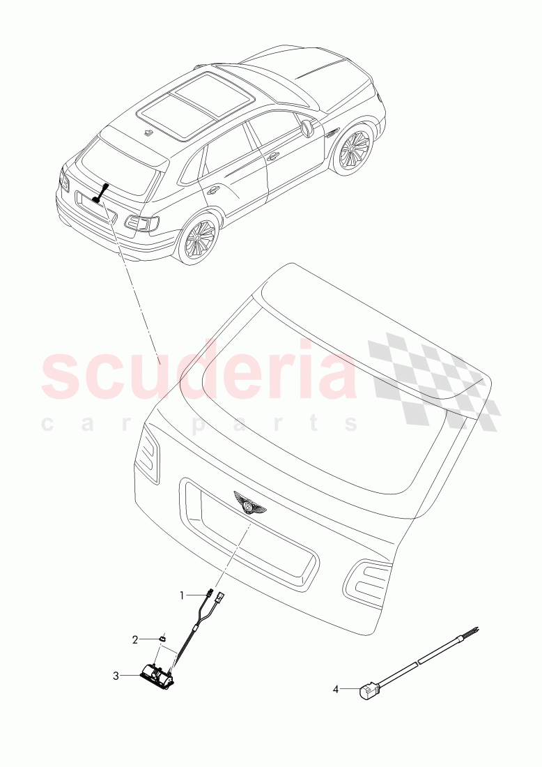 rear view camera of Bentley Bentley Bentayga (2015-2020)