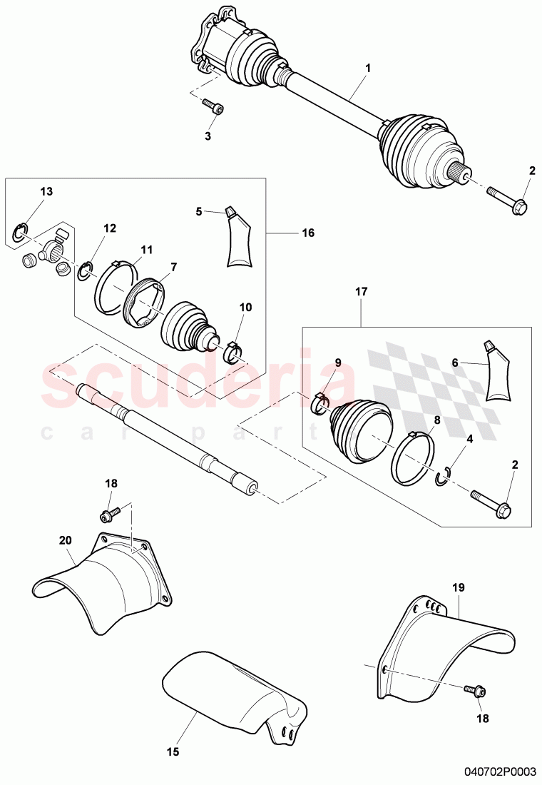 drive shaft of Bentley Bentley Continental Flying Spur (2006-2012)