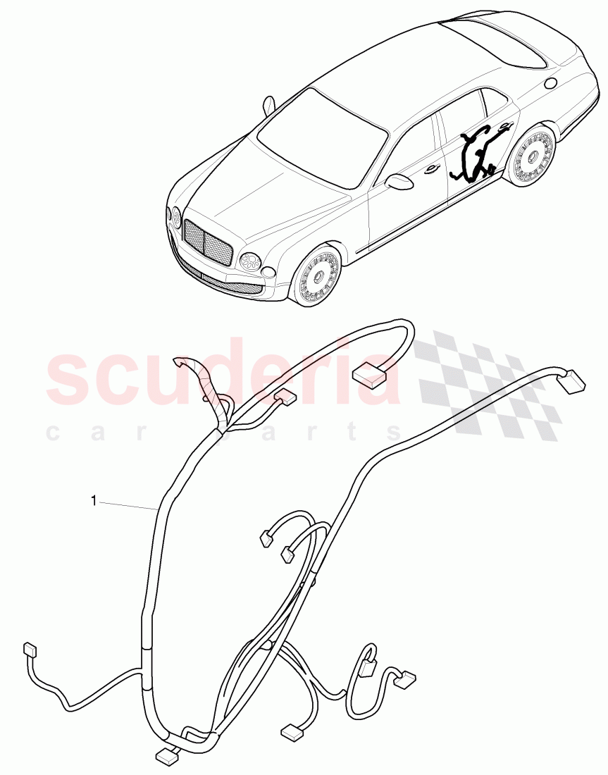 harness for door, trim panel, D >> - MJ 2016 of Bentley Bentley Mulsanne (2010+)