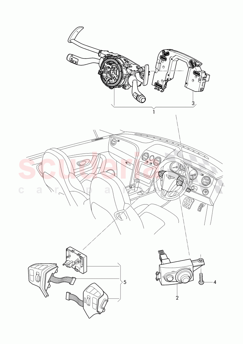 switch, steering wheel, steering column of Bentley Bentley Continental Supersports (2017+)