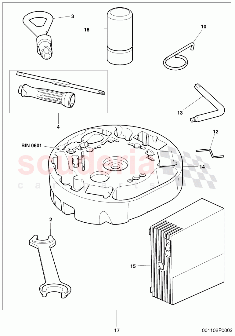 breakdown set with compressor, tools, F 3W-6-033 391>>, D >> - MJ 2011 of Bentley Bentley Continental Flying Spur (2006-2012)