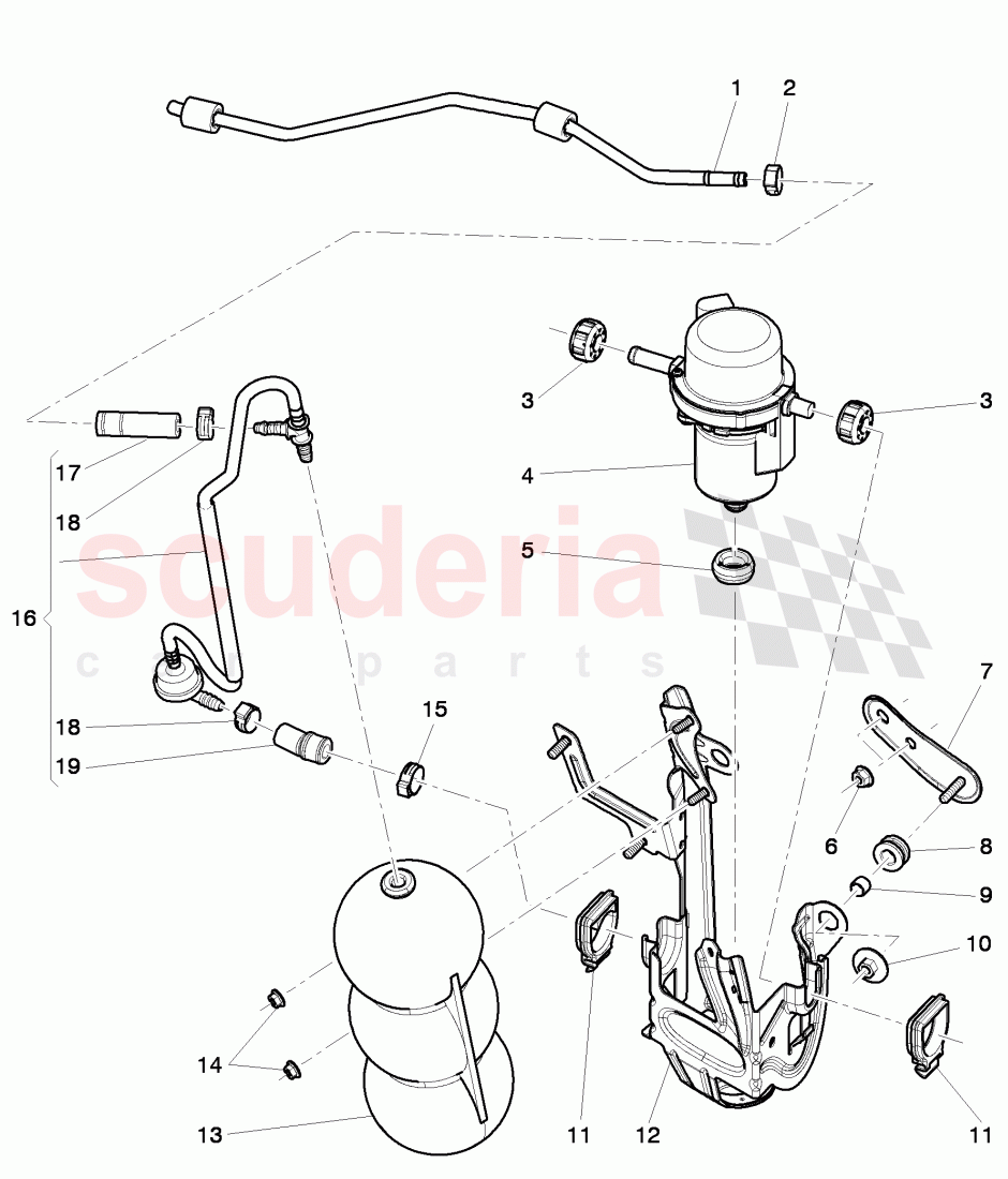 elec. vacuum pump for brake servo, vacuum tank, D >> - MJ 2014 of Bentley Bentley Continental GT (2011-2018)