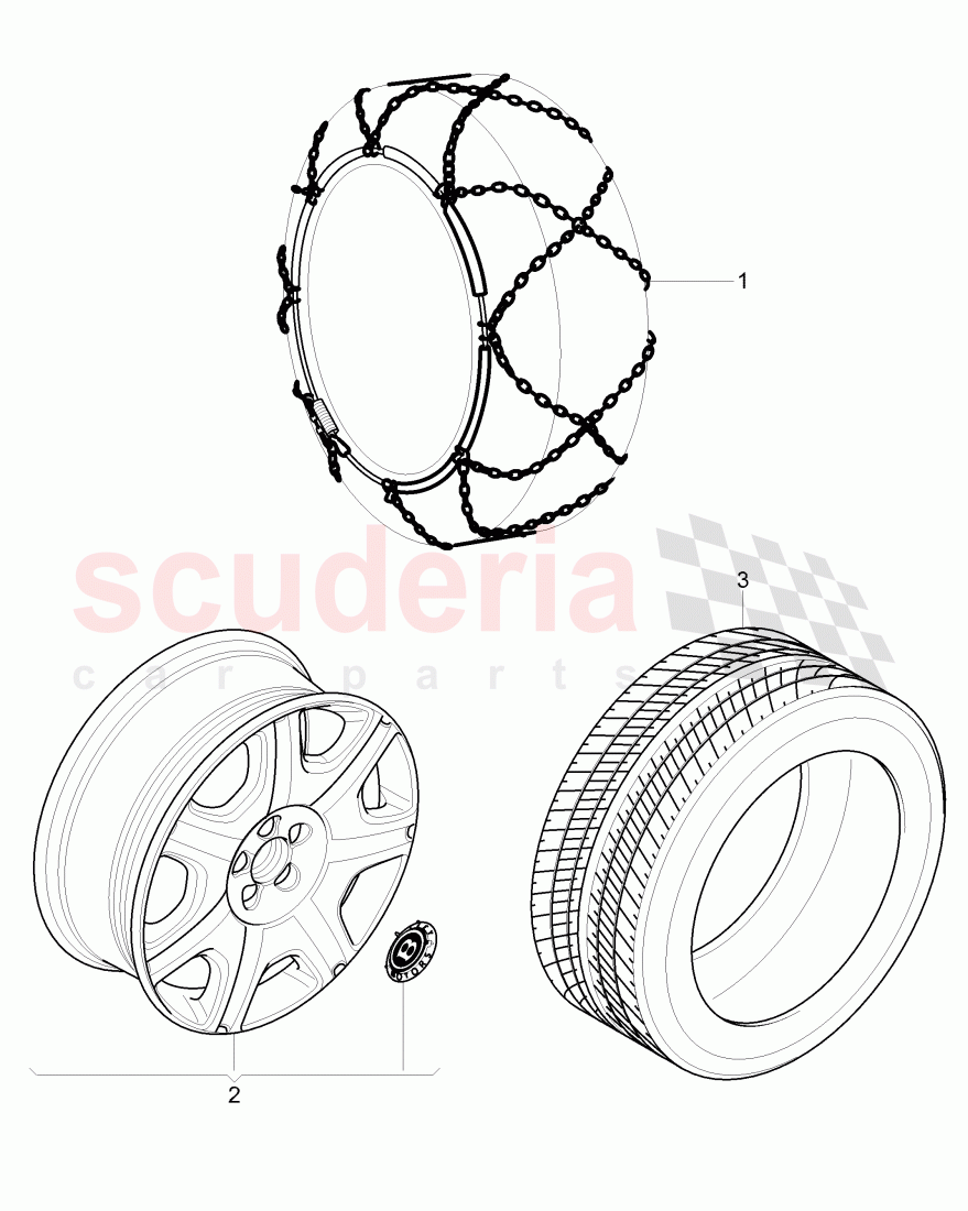Original Accessories, Snow chains of Bentley Bentley Continental Flying Spur (2006-2012)