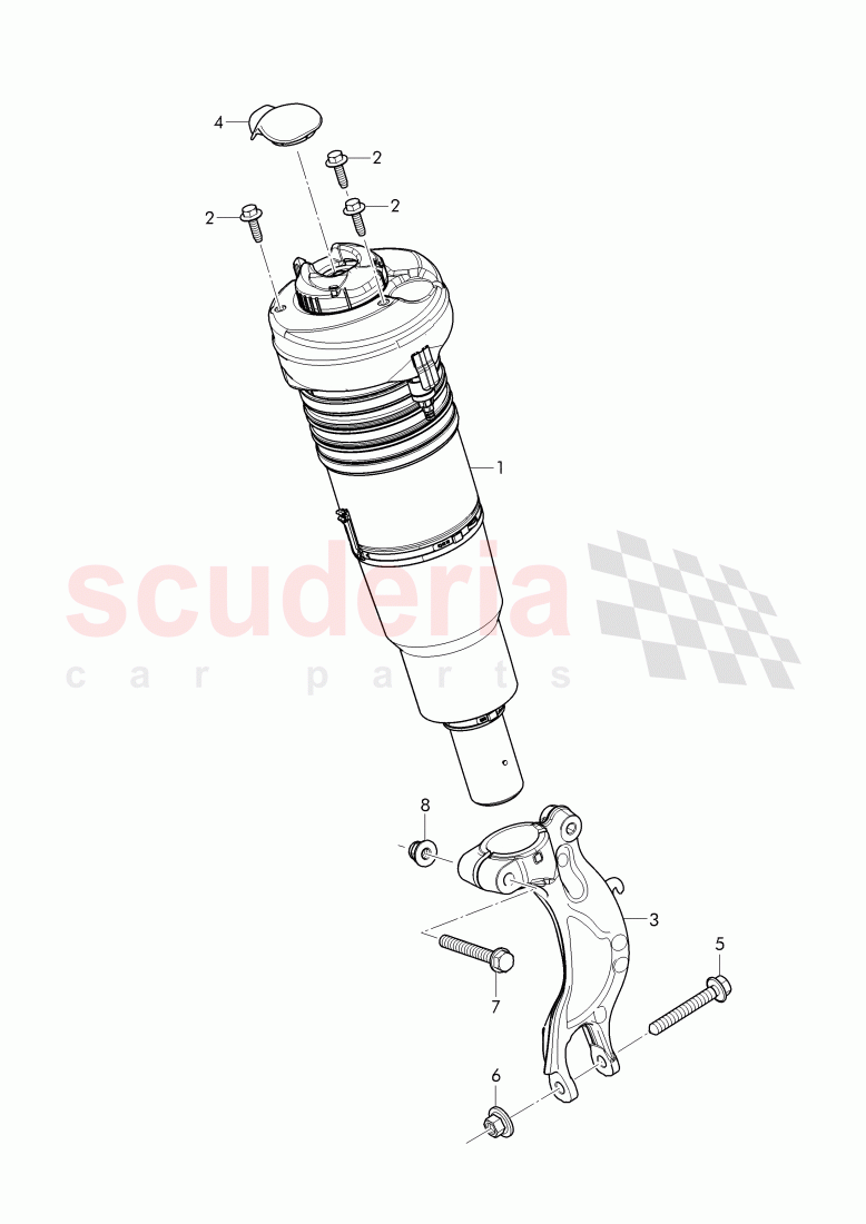 suspension strut, complete of Bentley Bentley Bentayga (2015-2020)