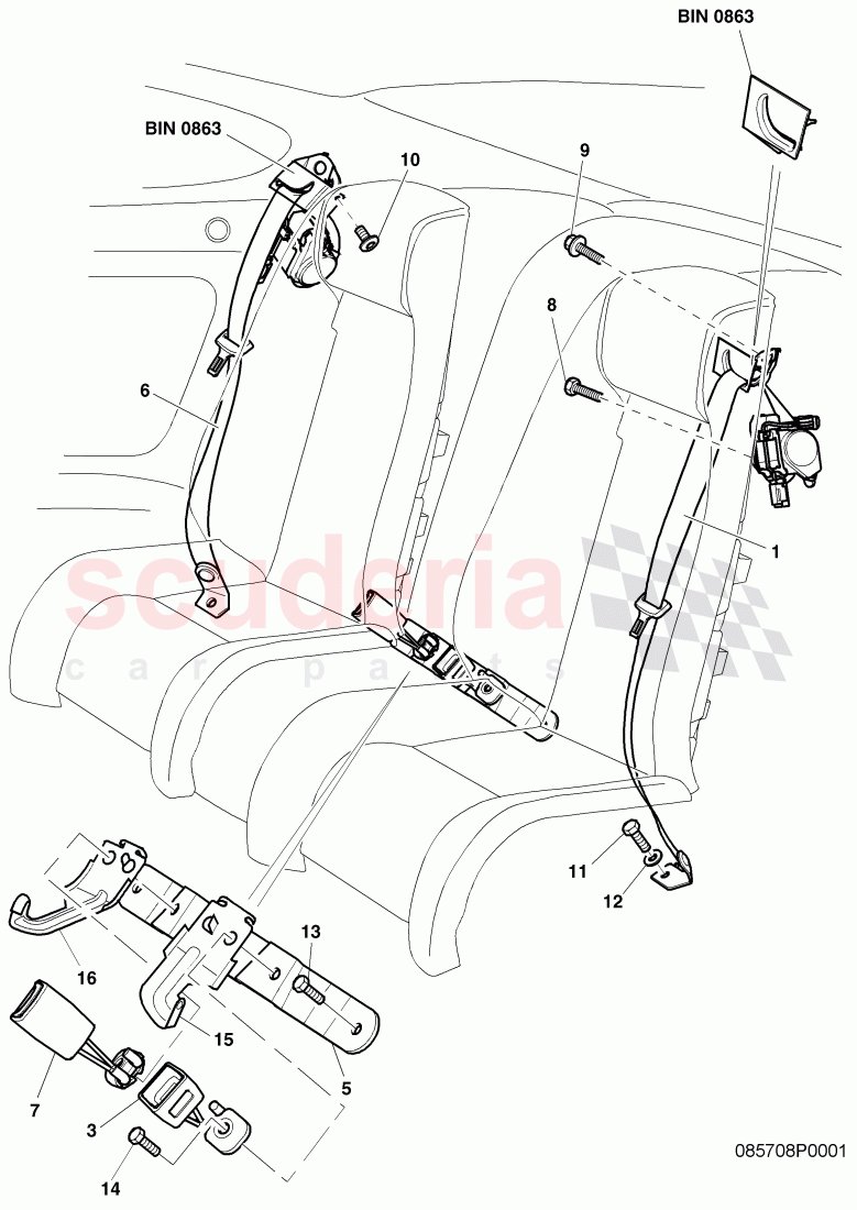 seat belts of Bentley Bentley Continental GT (2003-2010)