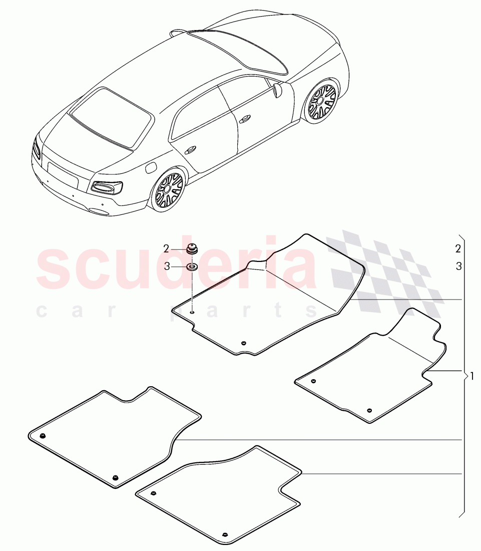floor mat of Bentley Bentley Continental Flying Spur (2013+)