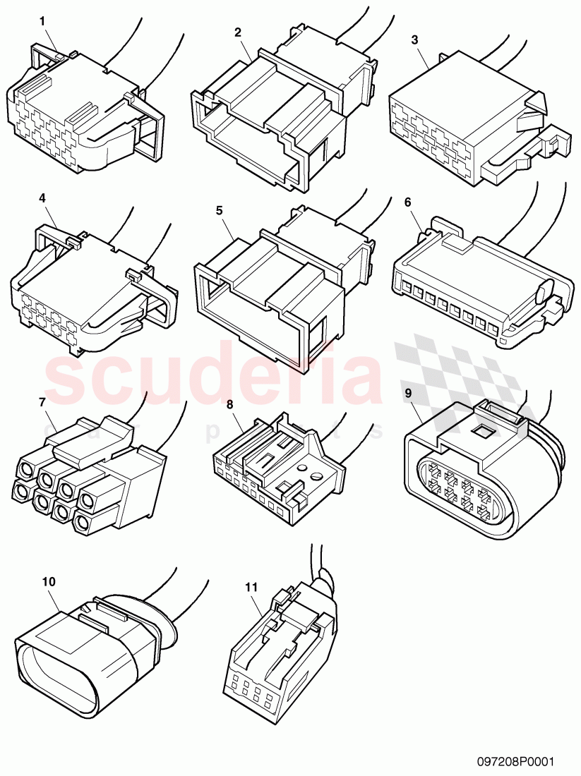 housing for cable connector of Bentley Bentley Continental Flying Spur (2006-2012)