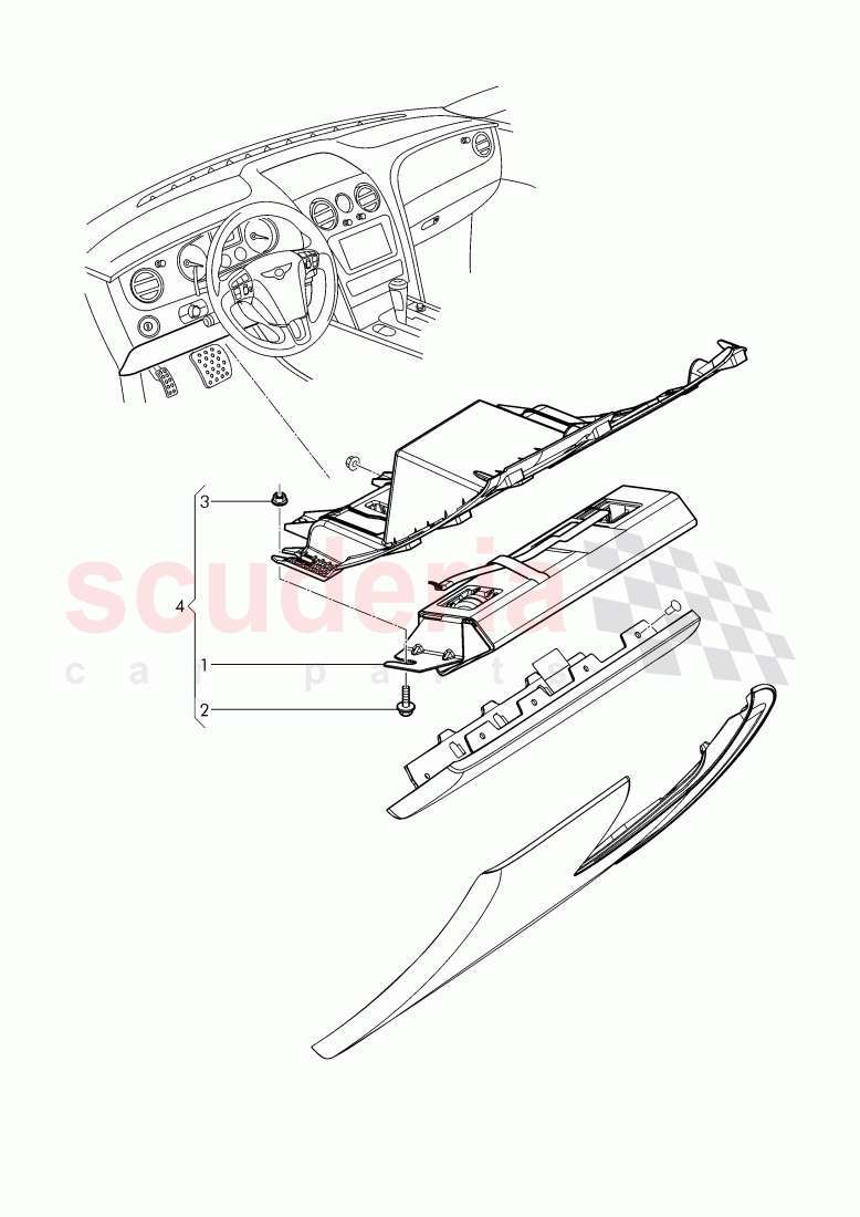 knee airbag unit of Bentley Bentley Continental GT (2011-2018)