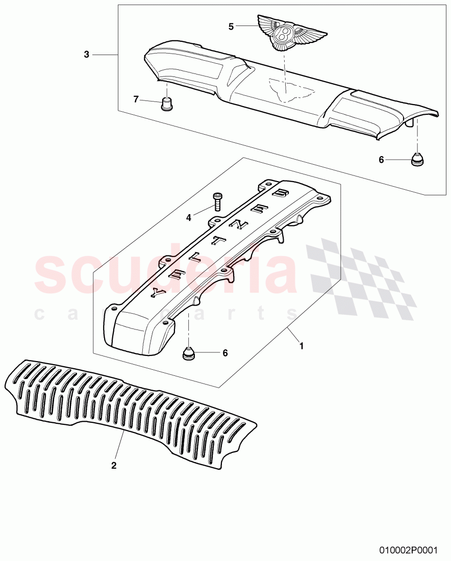 engine cover plates of Bentley Bentley Continental Flying Spur (2006-2012)