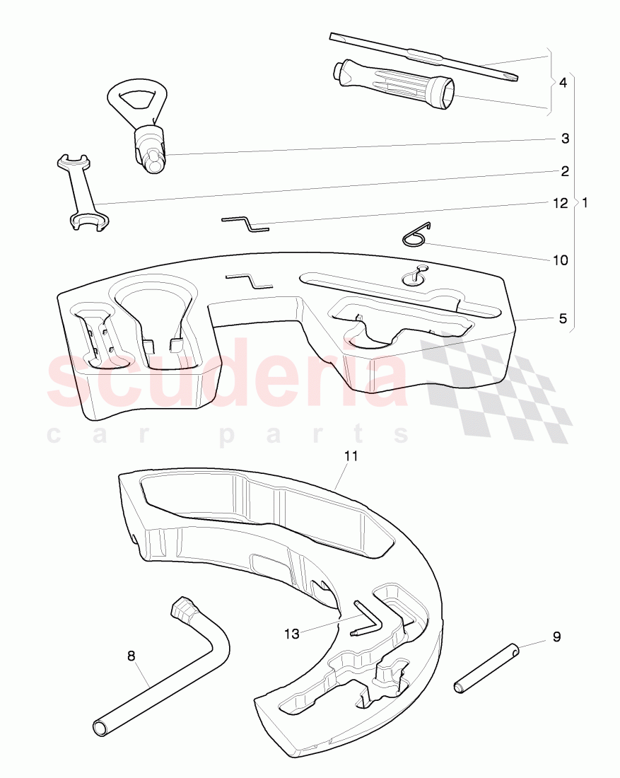 jack, tools of Bentley Bentley Continental Flying Spur (2006-2012)
