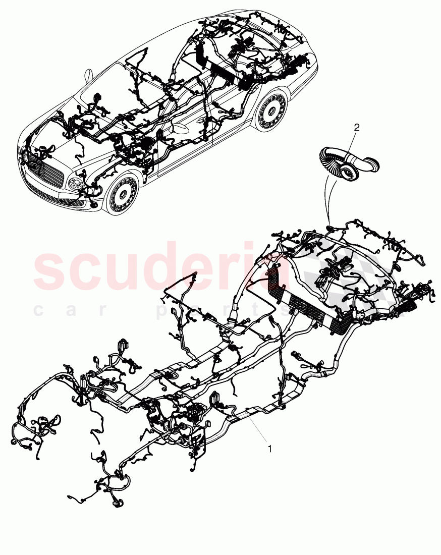 wiring harnesses, D - MJ 2017>> of Bentley Bentley Mulsanne (2010+)