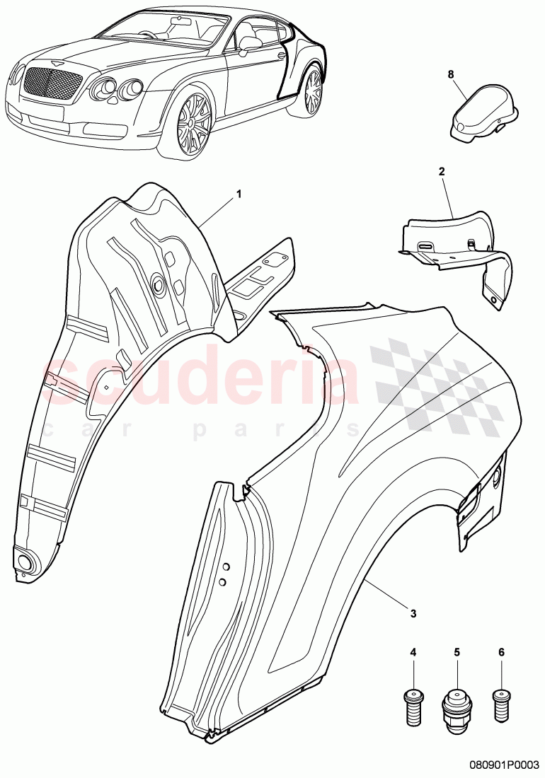 wheel housing of Bentley Bentley Continental Supersports (2009-2011)