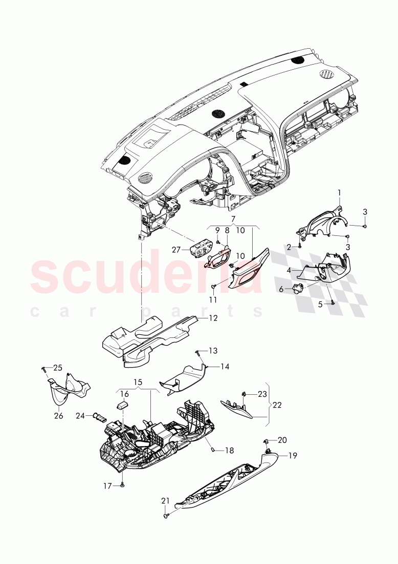 cover and trim, for dashboard of Bentley Bentley Bentayga (2015-2020)