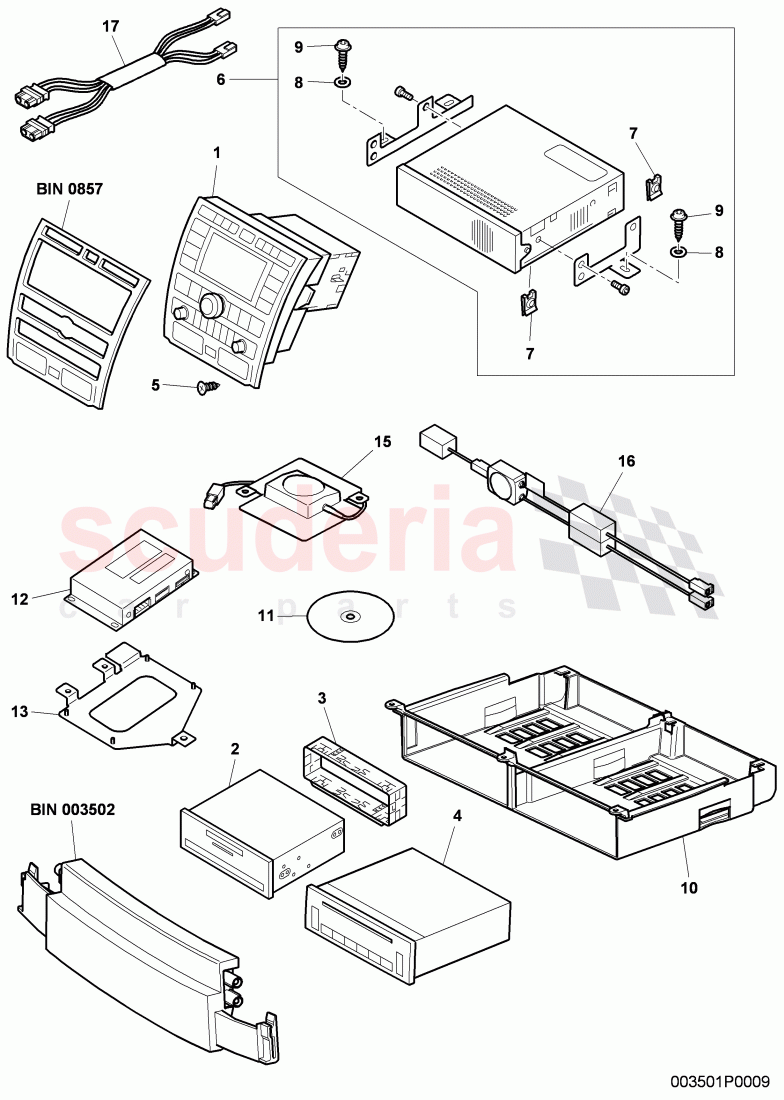 Central Display, Navigation and TV, F 3W-7-044 954>>, D >> - MJ 2007 of Bentley Bentley Continental Flying Spur (2006-2012)