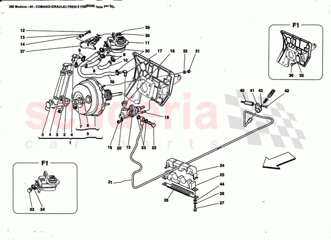 BRAKES AND CLUTCH HYDRAULIC CONTROLS -Valid far GD- of Ferrari Ferrari 360 Modena