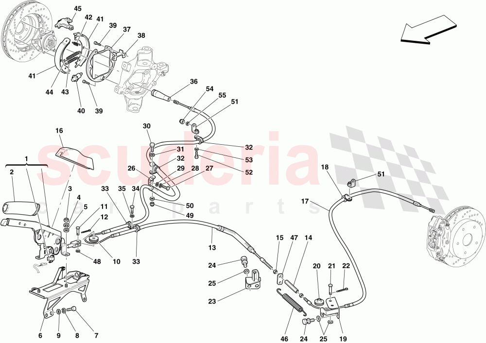 PARKING BRAKE CONTROL of Ferrari Ferrari 612 Sessanta