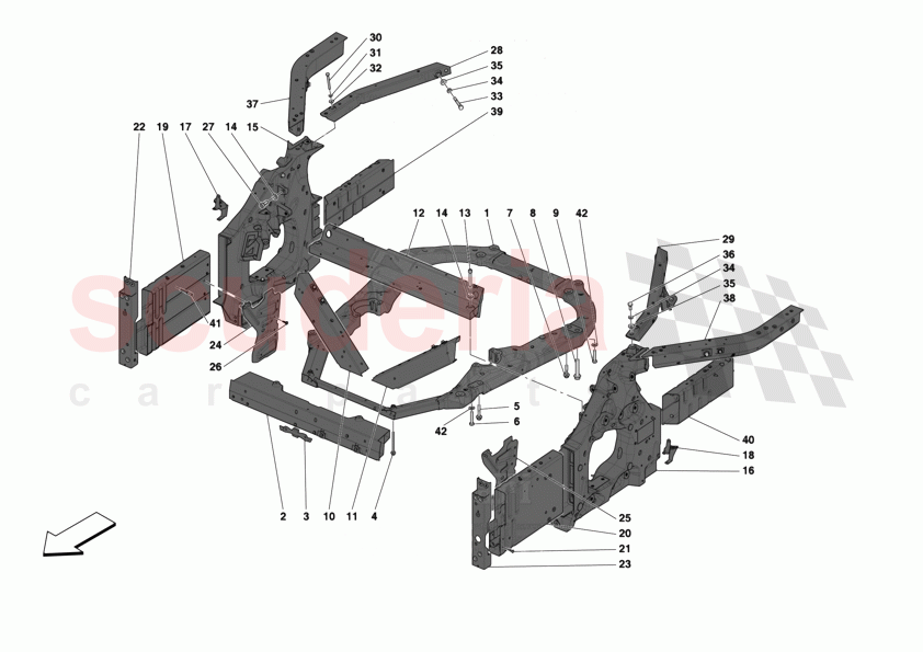 STRUCTURES AND ELEMENTS, FRONT OF VEHICLE of Ferrari Ferrari 12Cilindri Spider