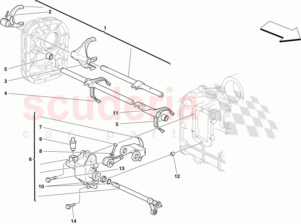 INTERNAL GEARBOX CONTROLS of Ferrari Ferrari 430 Coupe