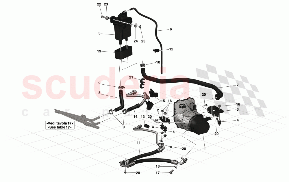 POWER STEERING PUMP AND RESERVOIR of Ferrari Ferrari LaFerrari