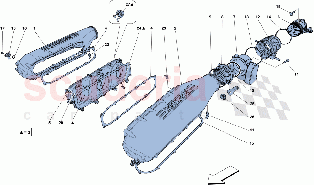INTAKE MANIFOLD COVER of Ferrari Ferrari 458 Spider