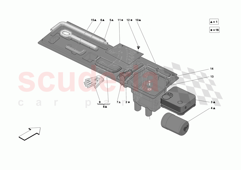 TOOLS PROVIDED WITH VEHICLE of Ferrari Ferrari 12Cilindri Spider