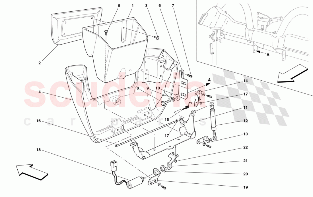 REAR GLOVE BOX of Ferrari Ferrari 360 Spider