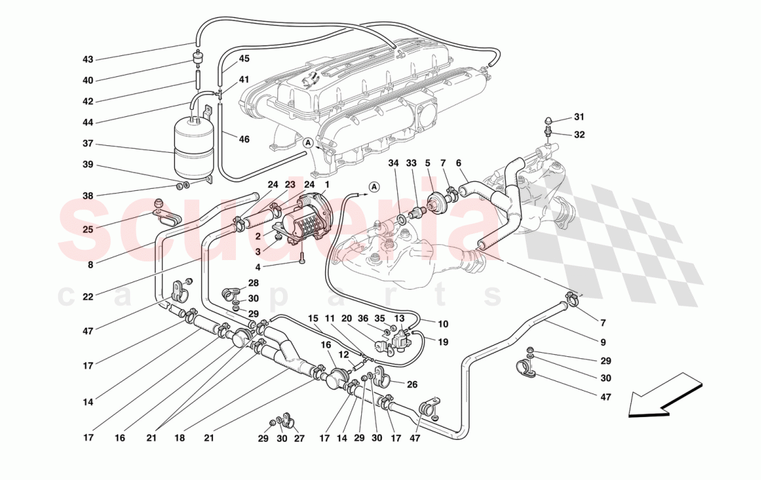 SECONDARY AIR PUMP of Ferrari Ferrari 550 Maranello