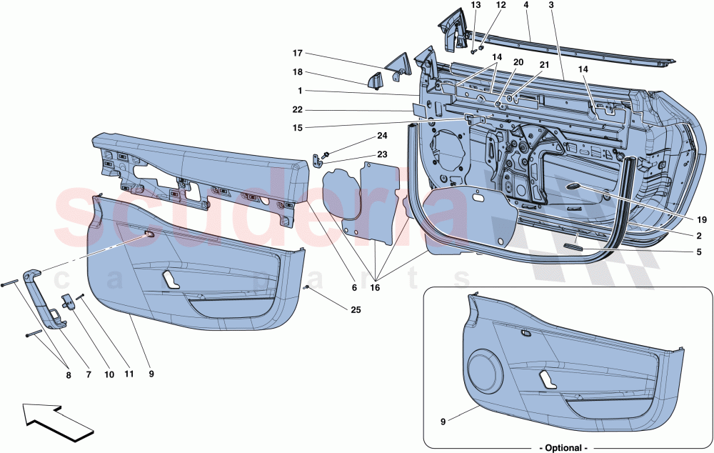 DOORS - SUBSTRUCTURE AND TRIM of Ferrari Ferrari 458 Speciale