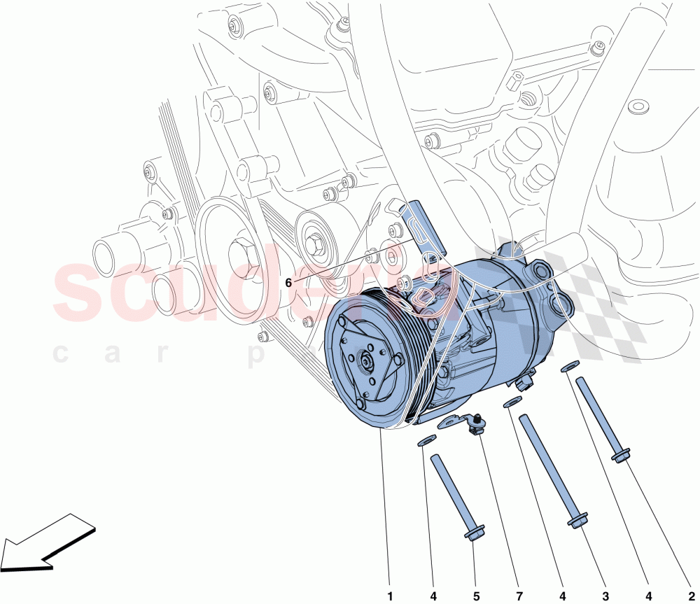 AC SYSTEM COMPRESSOR of Ferrari Ferrari F12 TDF