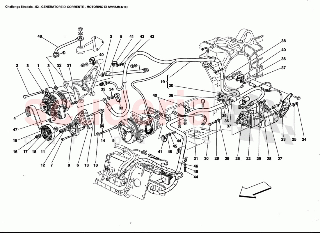 CURRENT GENERATOR - STARTING MOTOR of Ferrari Ferrari 360 Challenge Stradale