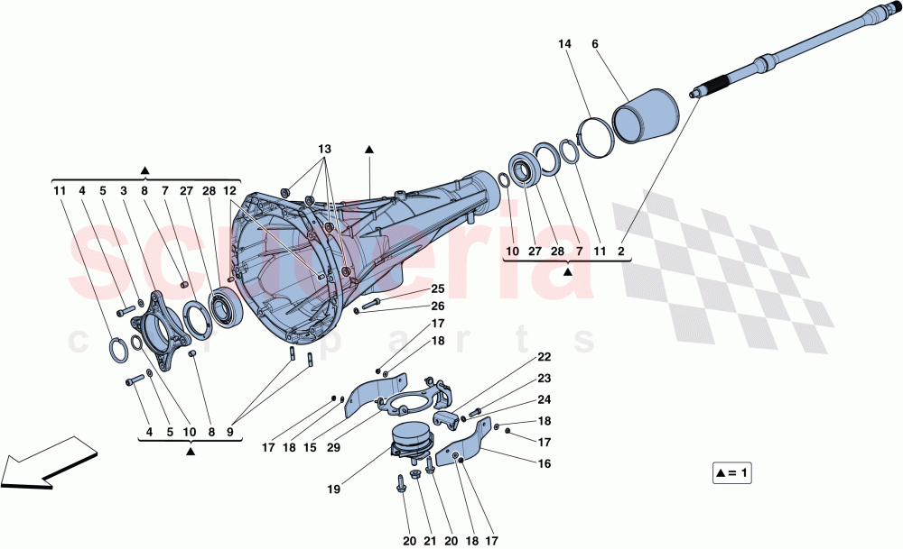 TRANSMISSION HOUSING of Ferrari Ferrari GTC4Lusso T