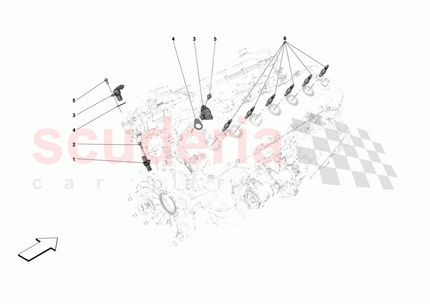 IGNITION COIL, SPARK PLUGS AND SENSORS of Ferrari Ferrari 12Cilindri