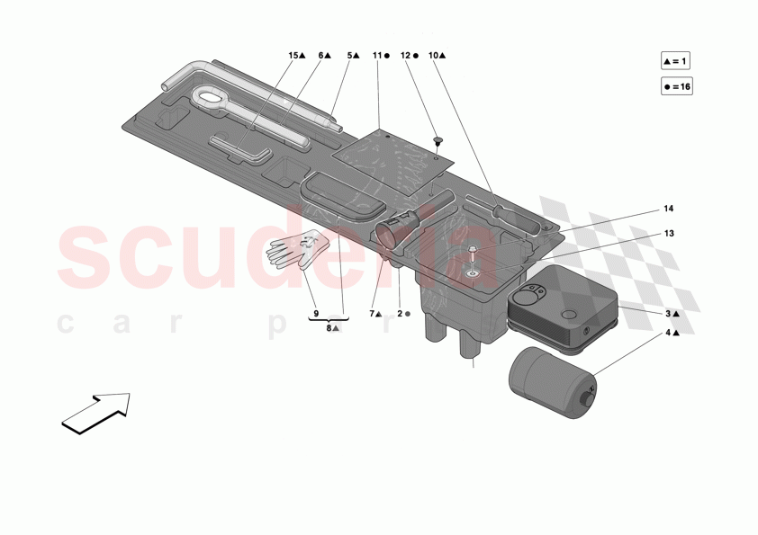 TOOLS PROVIDED WITH VEHICLE of Ferrari Ferrari 12Cilindri