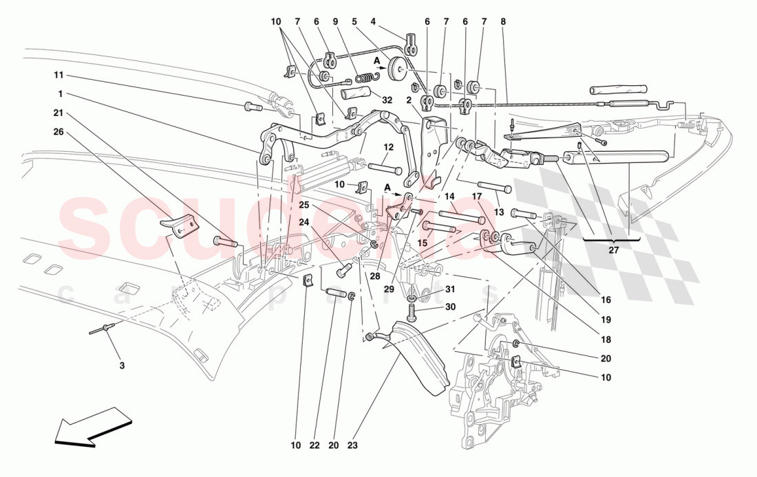 CAPOTE MOVEMENT - UPPER PART of Ferrari Ferrari 360 Spider
