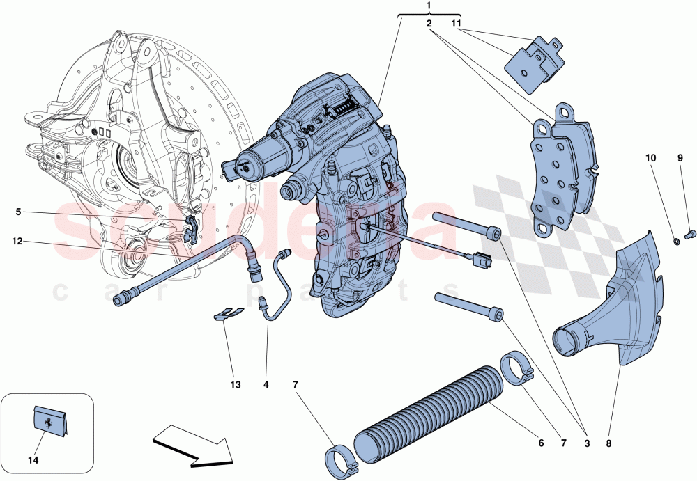 REAR BRAKE CALLIPERS of Ferrari Ferrari 458 Speciale