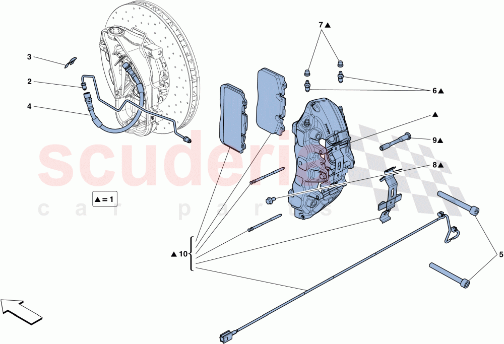 FRONT BRAKE CALLIPERS of Ferrari Ferrari F12 Berlinetta