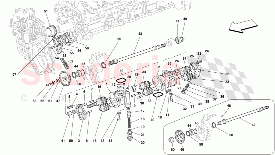 LUBRICATION - OIL PUMPS of Ferrari Ferrari 456 GT/GTA