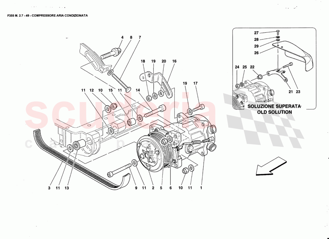 AIR CONDITIONING COMPRESSOR of Ferrari Ferrari 355 (2.7 Motronic)